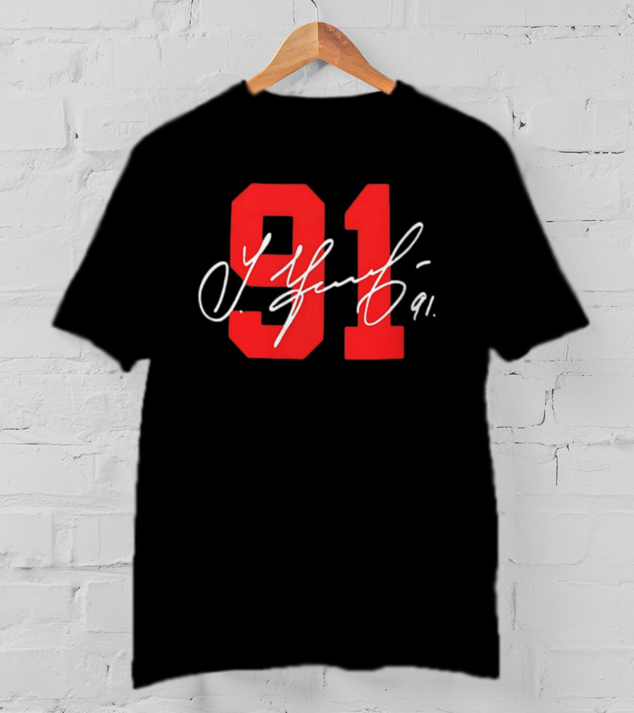 Fedorov 91 Detroit Red Wings Signature Hockey Legend T-Shirt