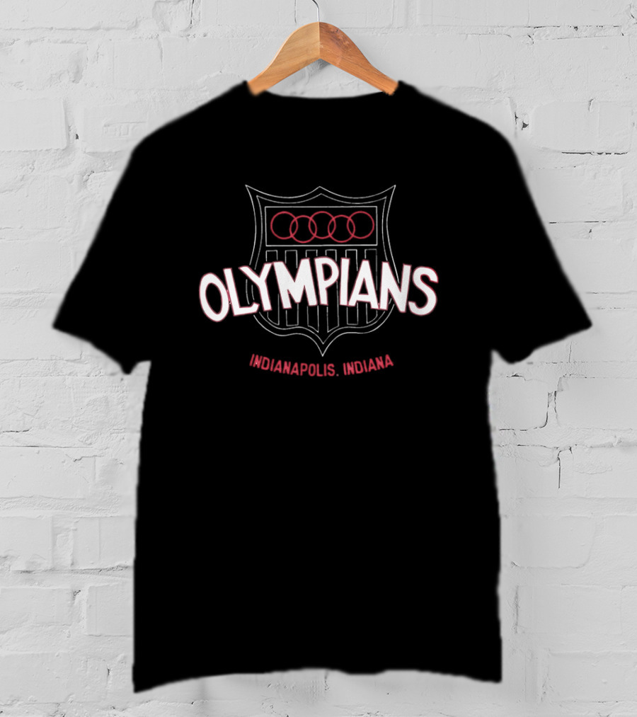 Olympians Indianapolis Indiana Shield With Rings T-Shirt