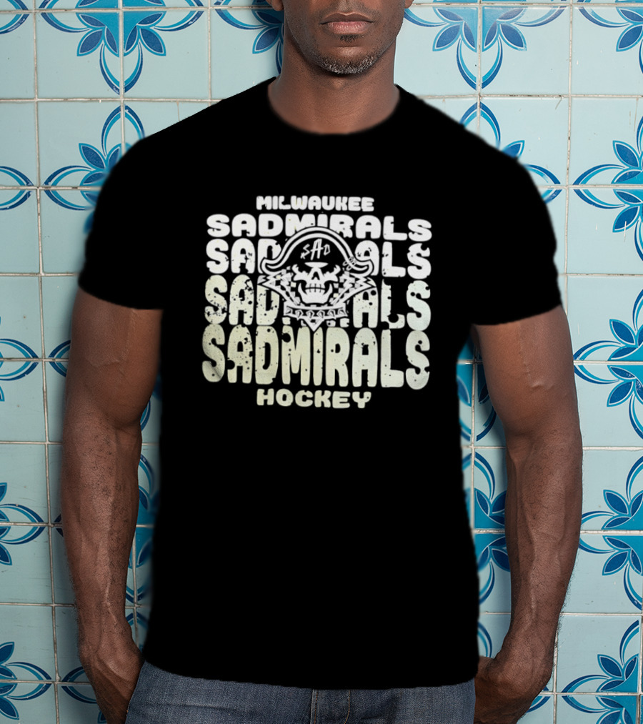 Milwaukee Sadmirals Hockey Pirate Skull T-Shirt