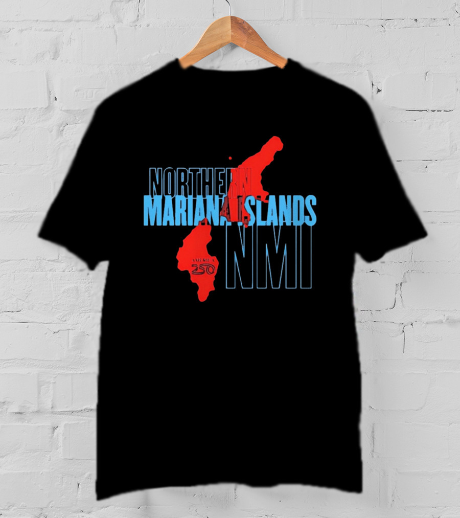 Northern Mariana Islands NMI America 250 Map T-Shirt