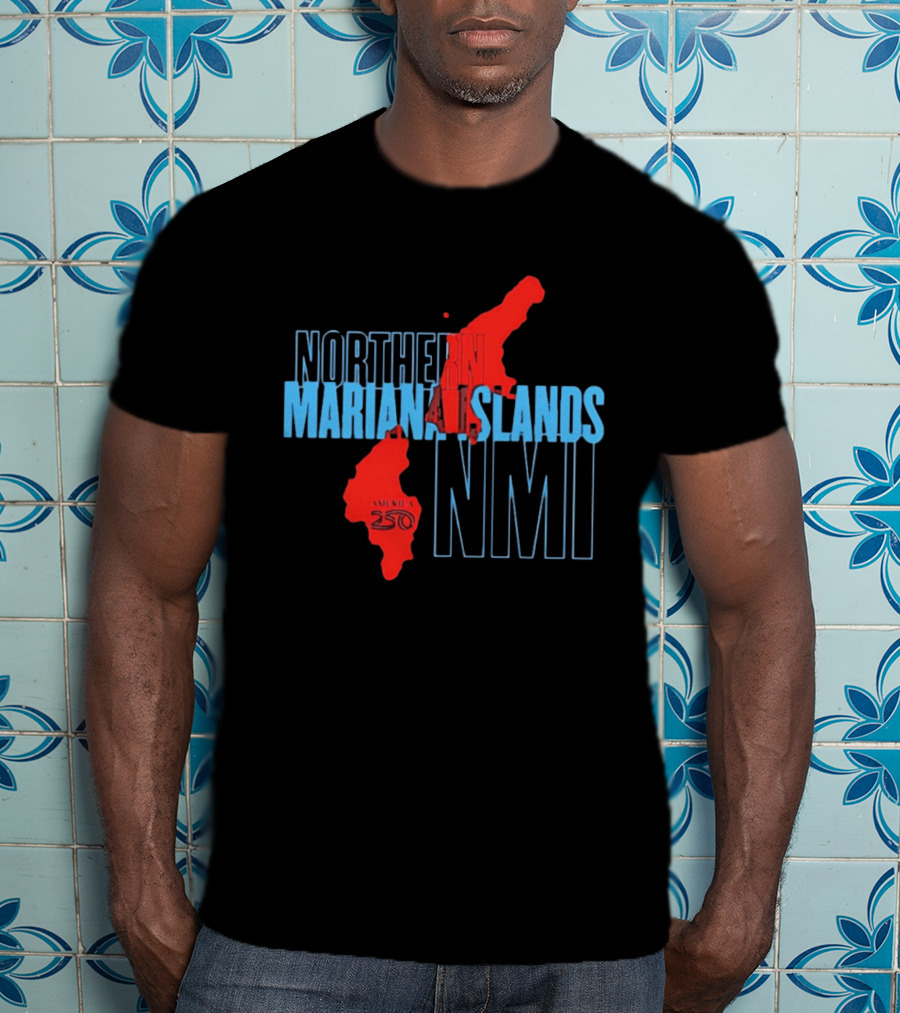 Northern Mariana Islands NMI America 250 Map T-Shirt