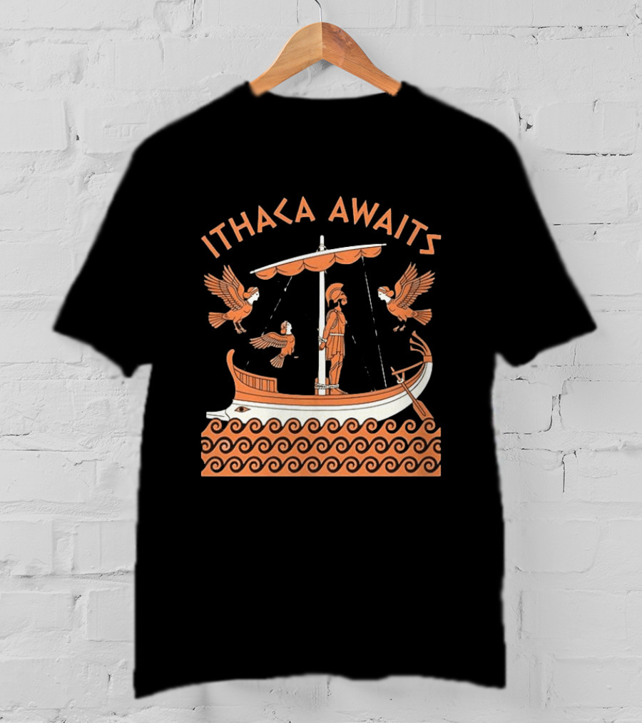 Ithaca Awaits Ancient Odyssey Journey Mythology T-Shirt