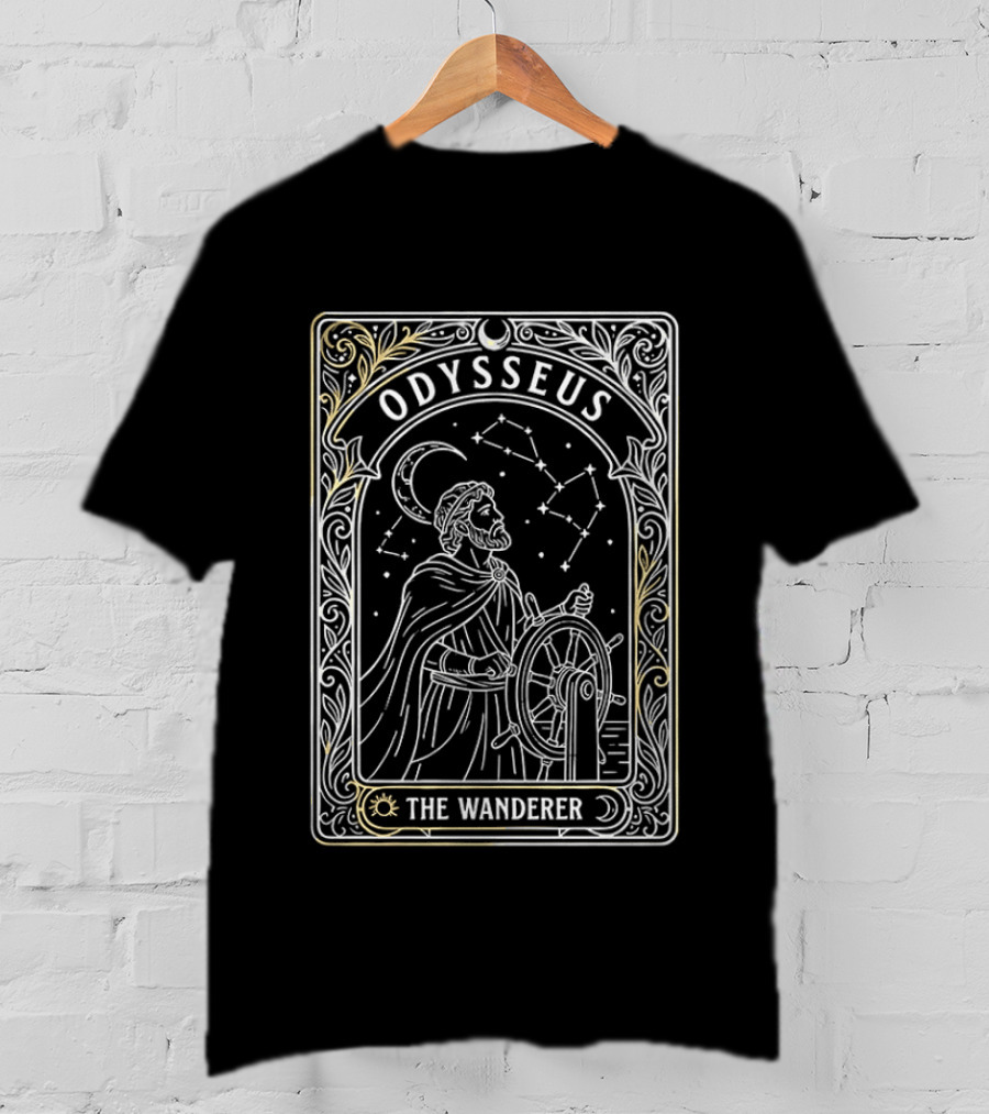 Odysseus The Wanderer Tarot Card Greek Mythology Constellation T-Shirt