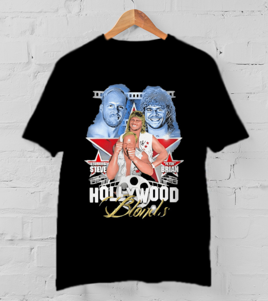 Stunning Steve Austin Flyin Brian Pillman Hollywood Blonds Wrestling Legends T-Shirt