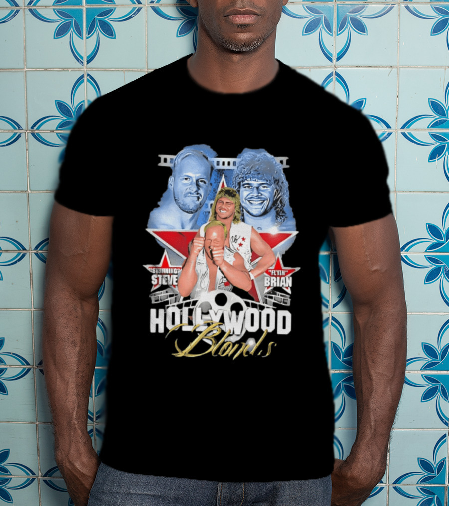 Stunning Steve Austin Flyin Brian Pillman Hollywood Blonds Wrestling Legends T-Shirt