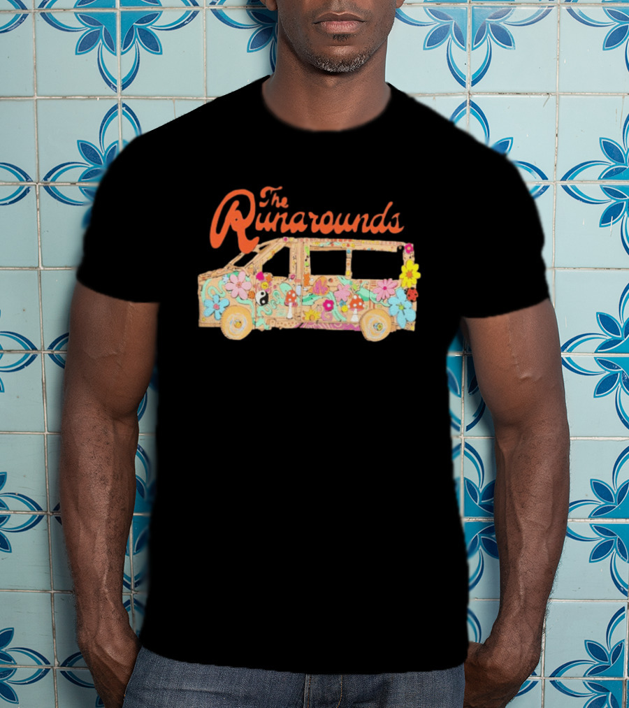 The Runarounds Minivan Flower Power Retro Psychedelic T-Shirt