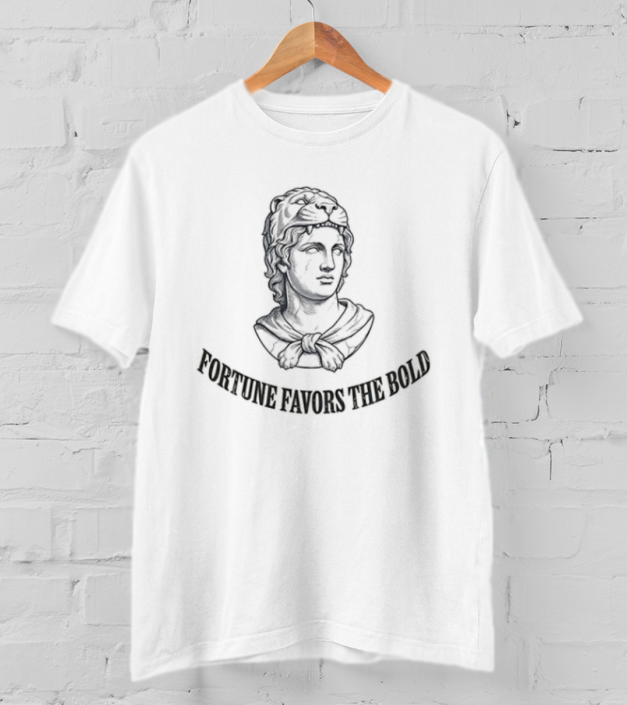 Alexander The Great Fortune Favors The Bold Statue T-Shirt