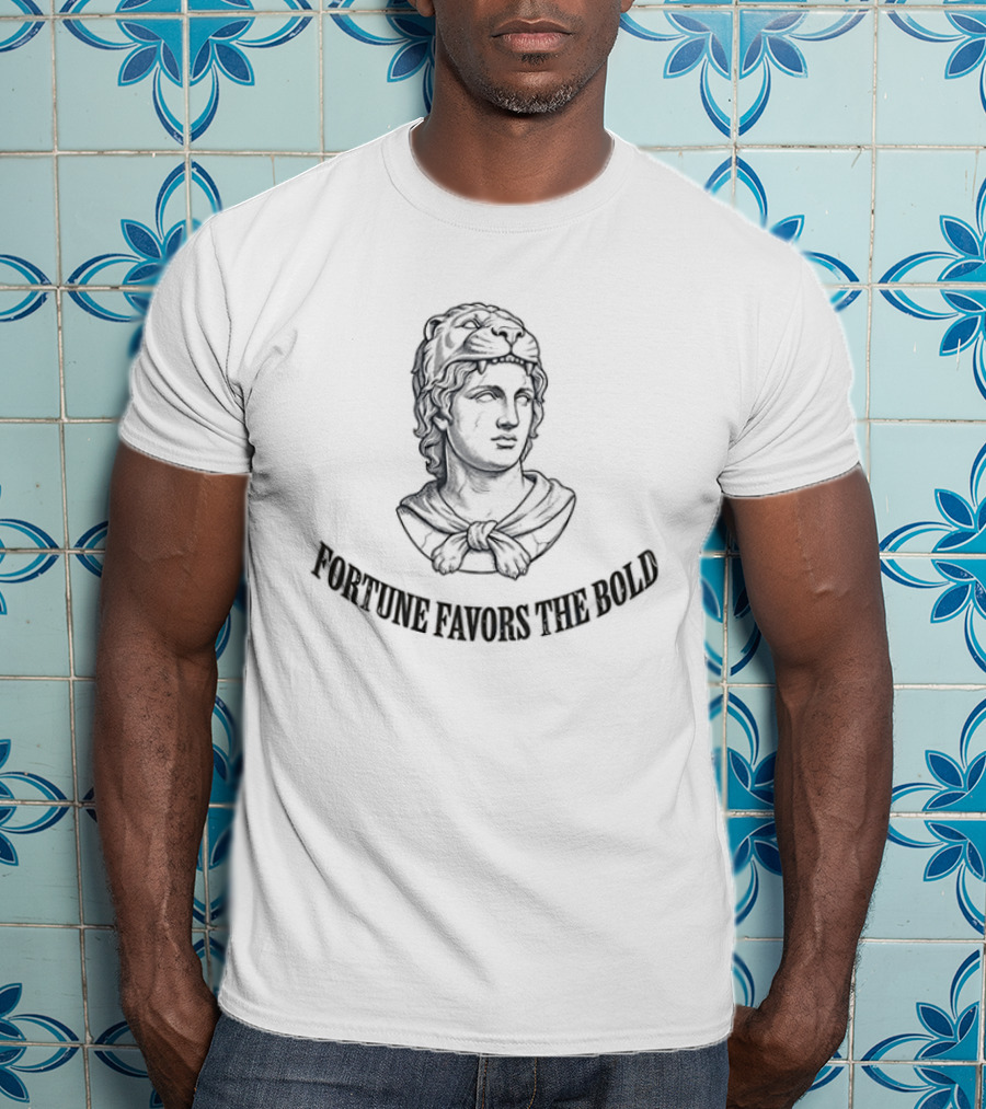 Alexander The Great Fortune Favors The Bold Statue T-Shirt