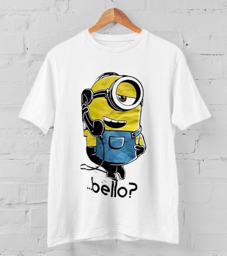 Despicable Me Minions Bello Yellow Character With Blue Overalls T-Shirt