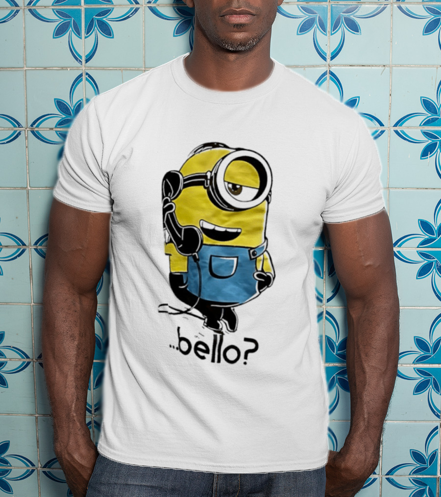 Despicable Me Minions Bello Yellow Character With Blue Overalls T-Shirt