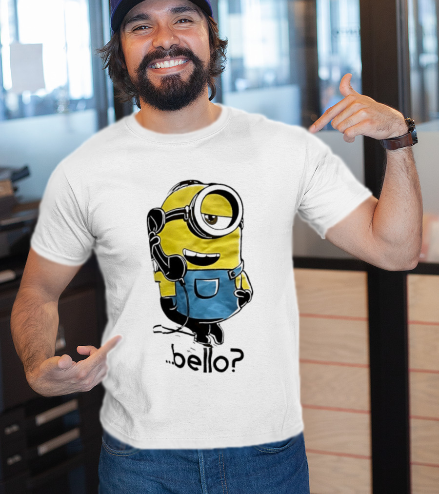 Despicable Me Minions Bello Yellow Character With Blue Overalls T-Shirt