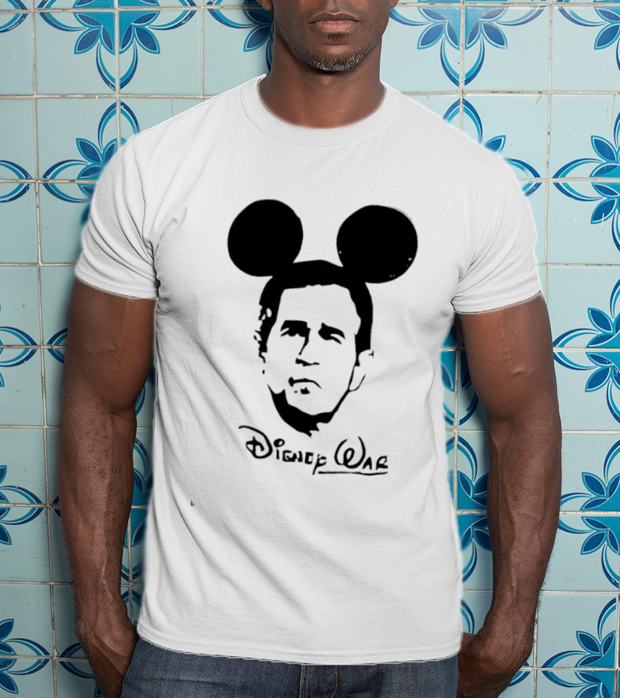 Disney War U.S. President George W. Bush Mickey Mouse Ears T-Shirt