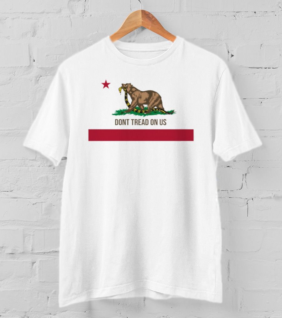 Don't Tread On Us Bear With Snake Gadsden Flag Star T-Shirt
