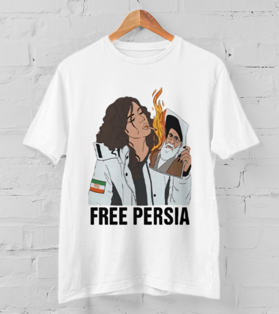 Free Persia Woman Life Freedom Burning Photograph T-Shirt