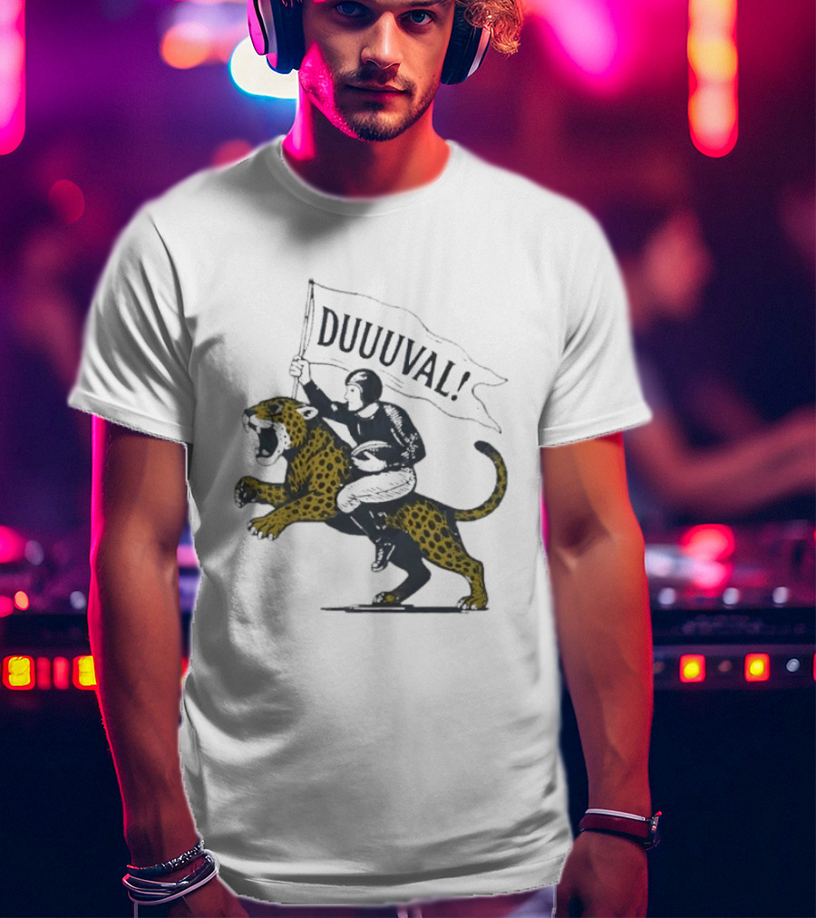 Duuuval Football Jaguar Rider Jacksonville T-Shirt