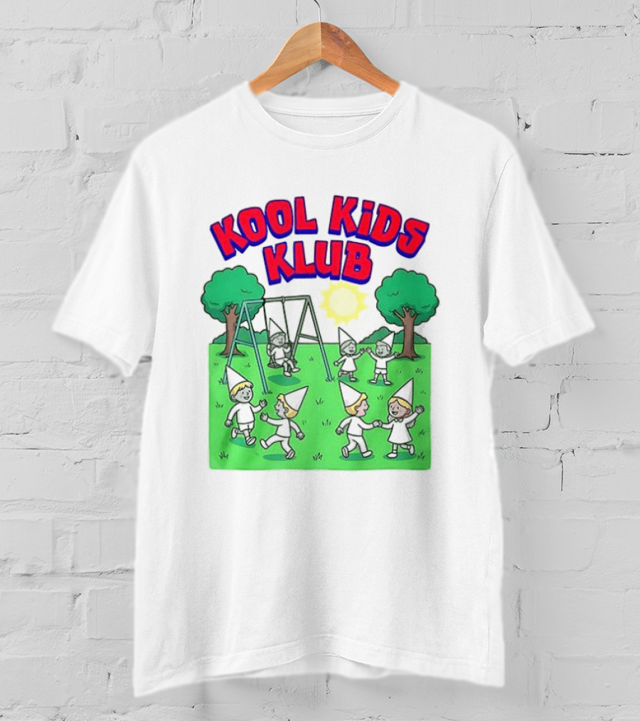 Kool Kids Klub Cartoon Playground Sun Swinging Scene T-Shirt