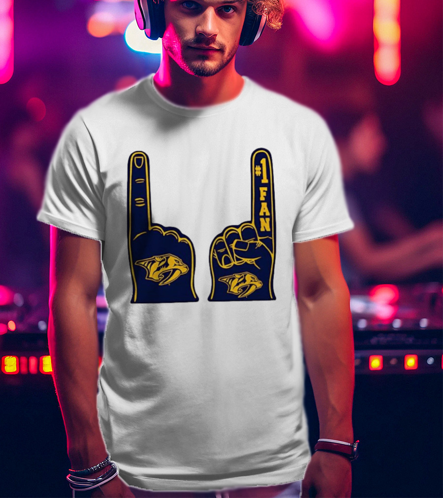 Nashville Predators #1 Fan Foam Finger T-Shirt