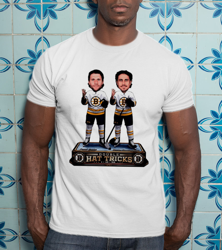 Pavel Zacha Marat Khusnutdinov Double Hat Tricks Boston Bruins 1 10 26 T-Shirt