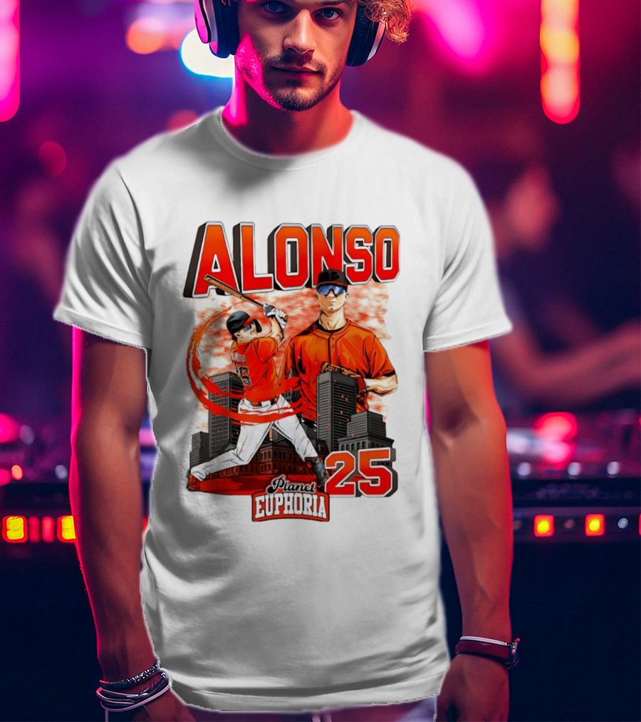 ALONSO New York Mets Planet Euphoria 25 T-Shirt