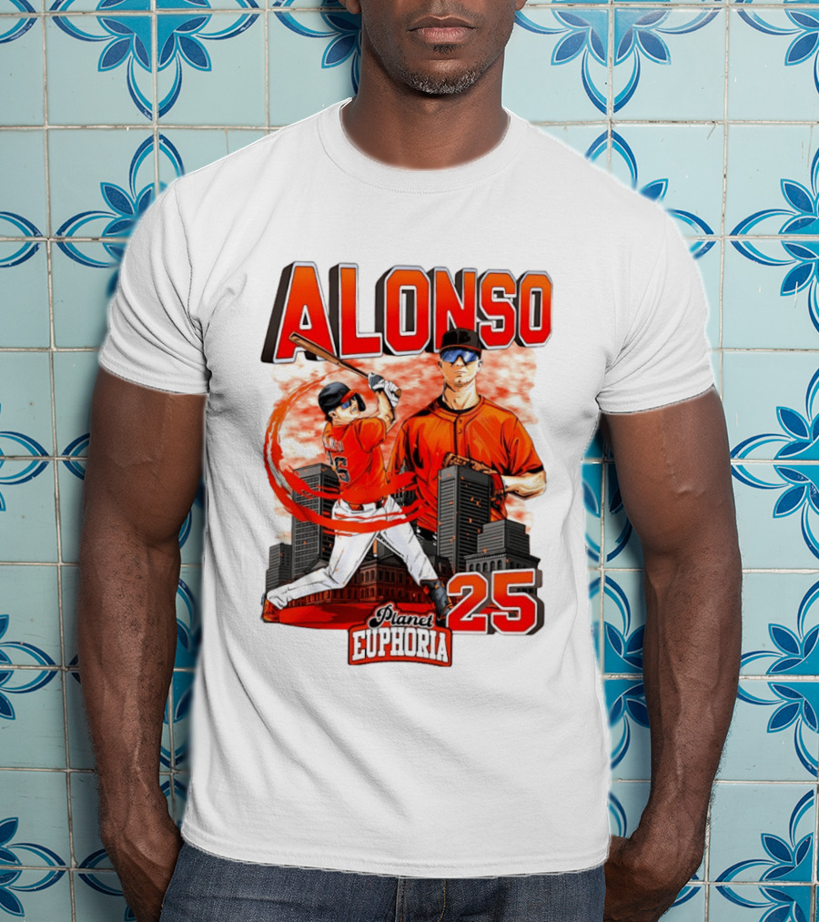 ALONSO New York Mets Planet Euphoria 25 T-Shirt