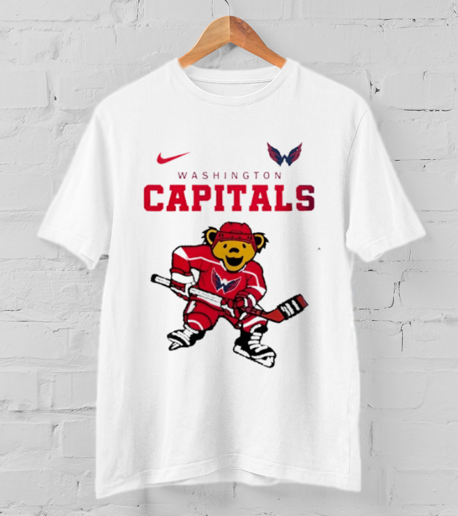 Washington Capitals Grateful Dead Deadhead Bear Hockey Nike Collaboration T-Shirt