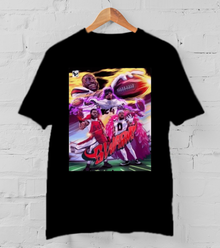 Houston Texans Swarm 2026 Football Legends Illustrated T-Shirt