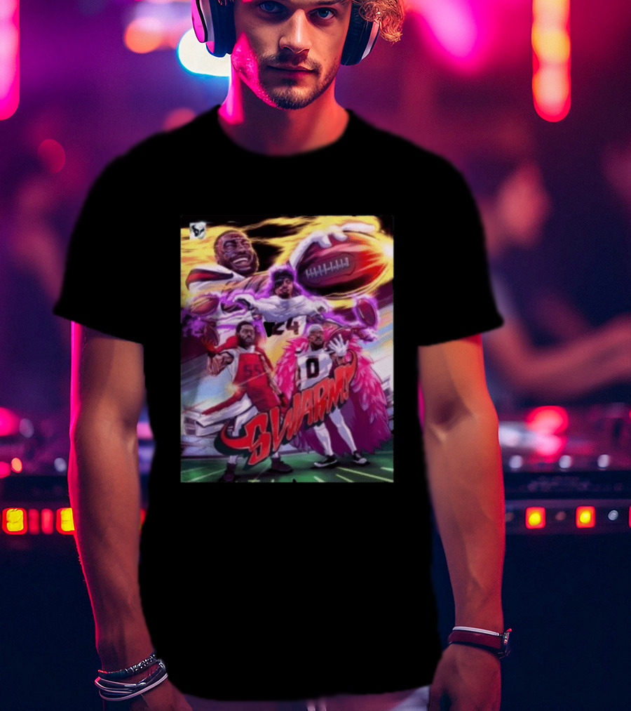 Houston Texans Swarm 2026 Football Legends Illustrated T-Shirt