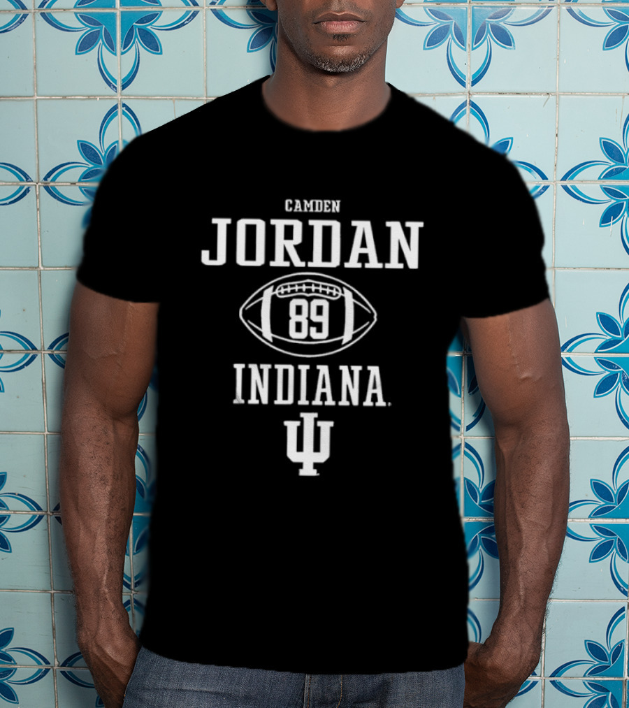 Camden Jordan 89 Indiana Hoosiers IU Football T-Shirt