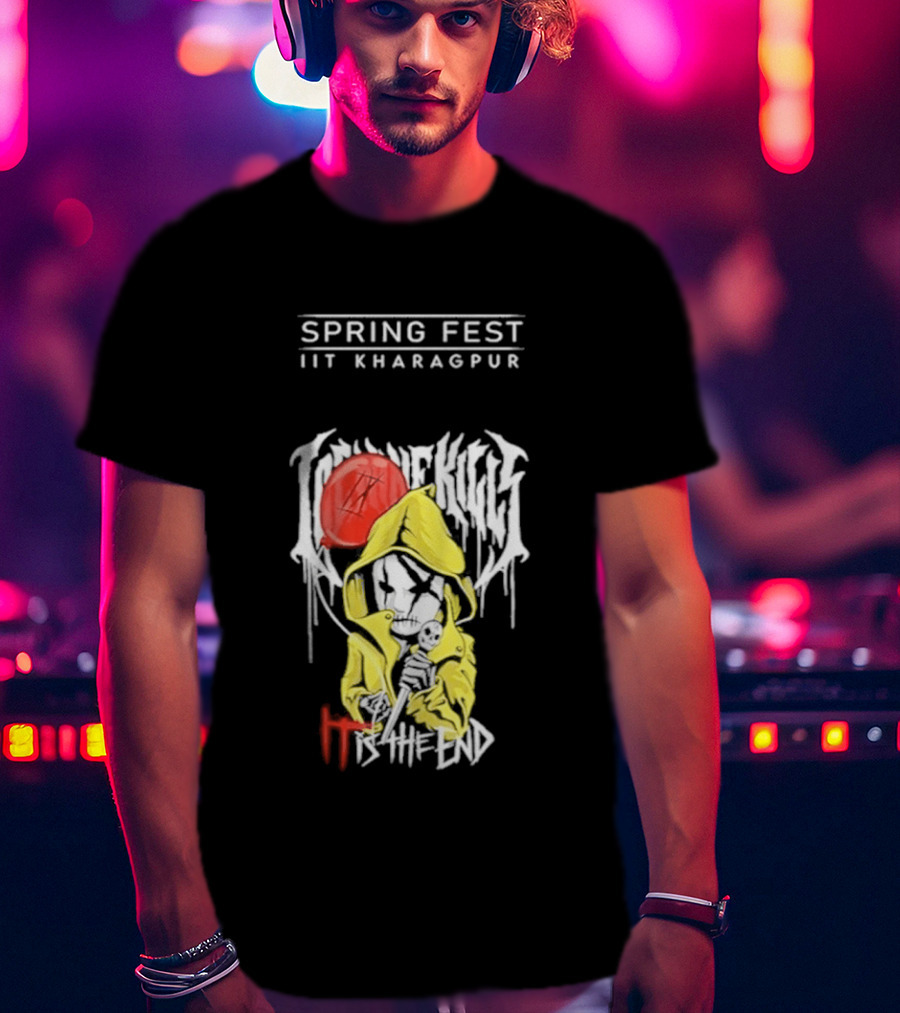 Spring Fest IIT Kharagpur Ice Nine Kills Clown Yellow Raincoat T-Shirt