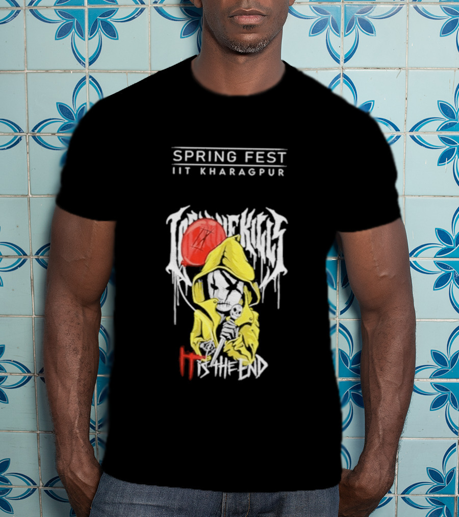 Spring Fest IIT Kharagpur Ice Nine Kills Clown Yellow Raincoat T-Shirt