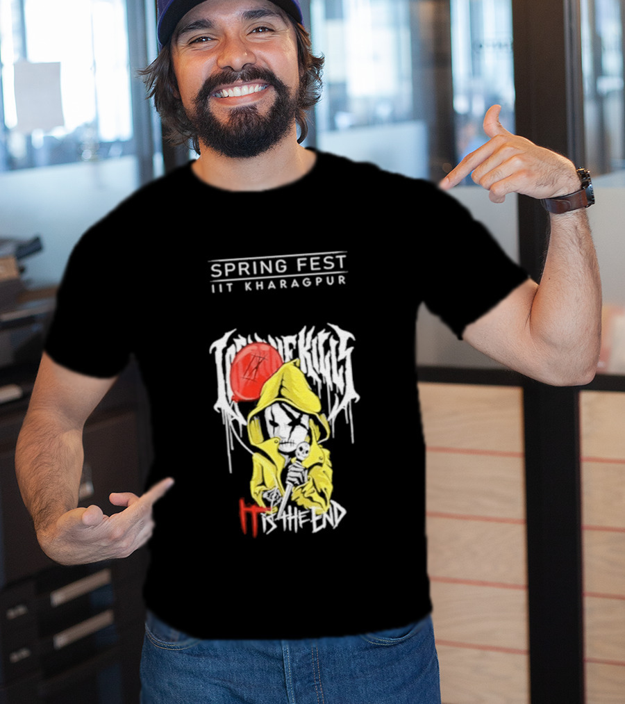 Spring Fest IIT Kharagpur Ice Nine Kills Clown Yellow Raincoat T-Shirt