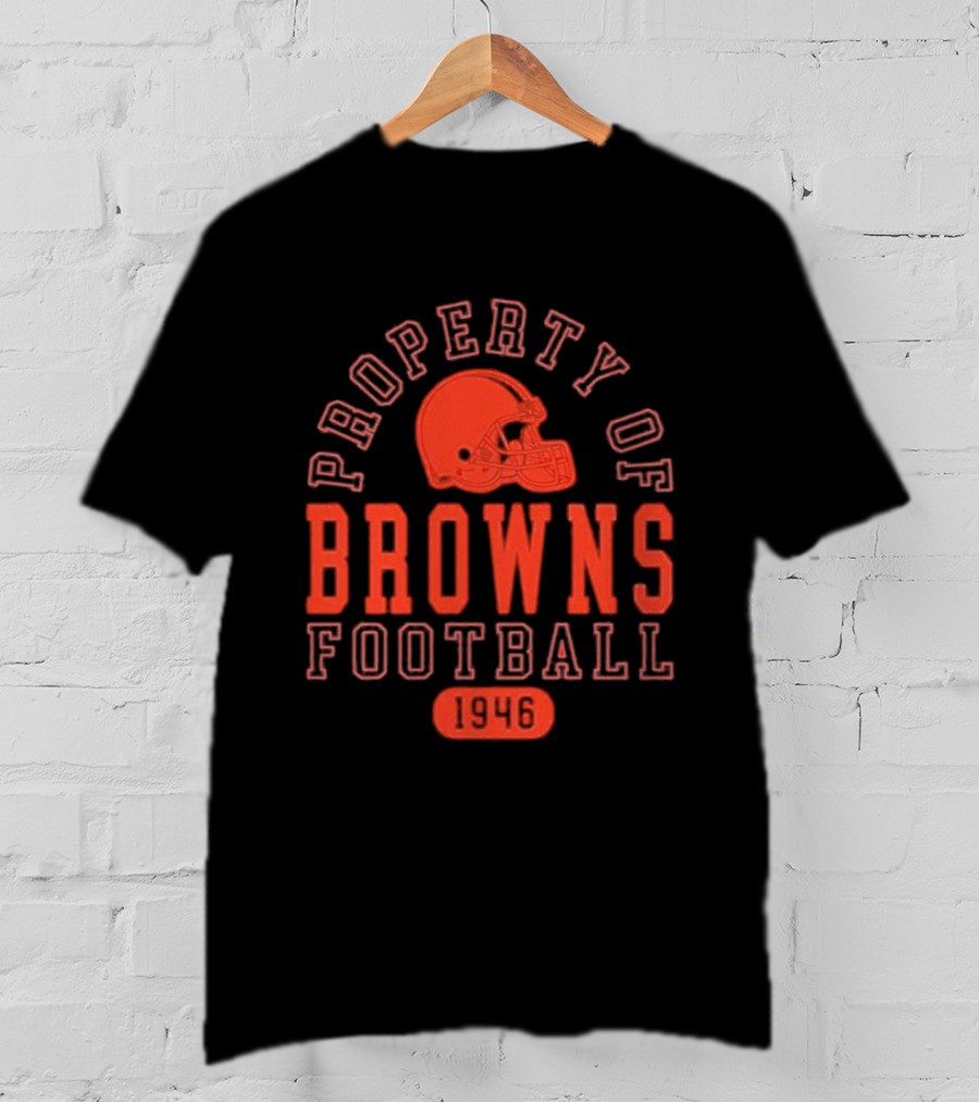 Property Of Browns Football Helmet T-Shirt