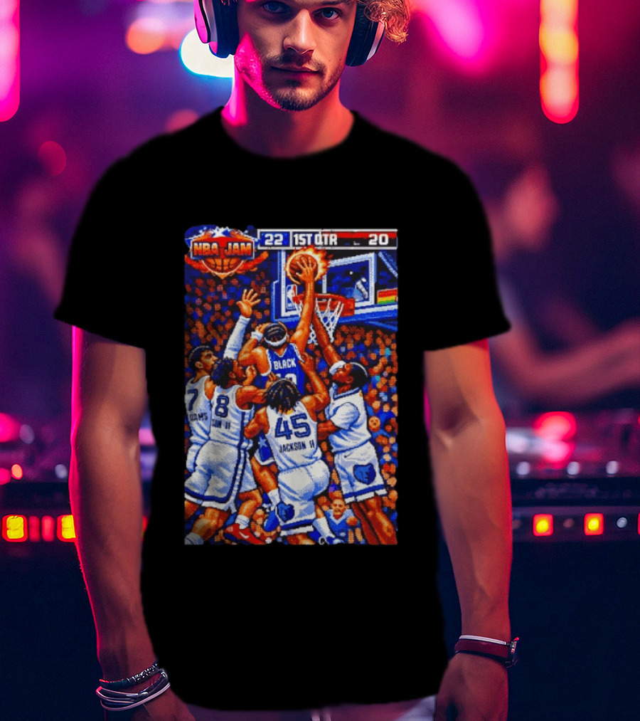 NBA Jam Memphis Grizzlies Adams Jackson Jr Black Players 22 1st QTR 20 T-Shirt
