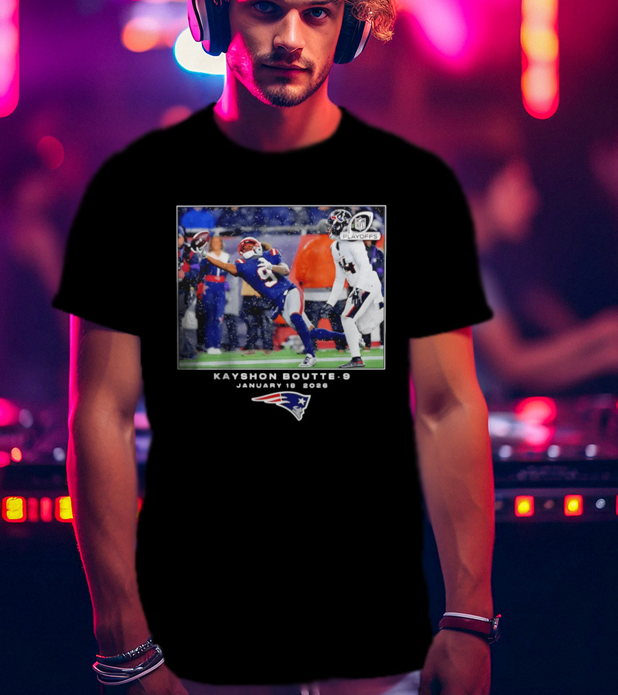 Kayshon Boutte New England Patriots January 18 2026 Playoffs T-Shirt