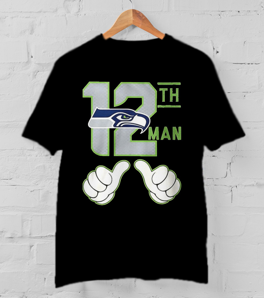 Seattle Seahawks 12th Man Fan Favorite NFL Team Spirit T-Shirt