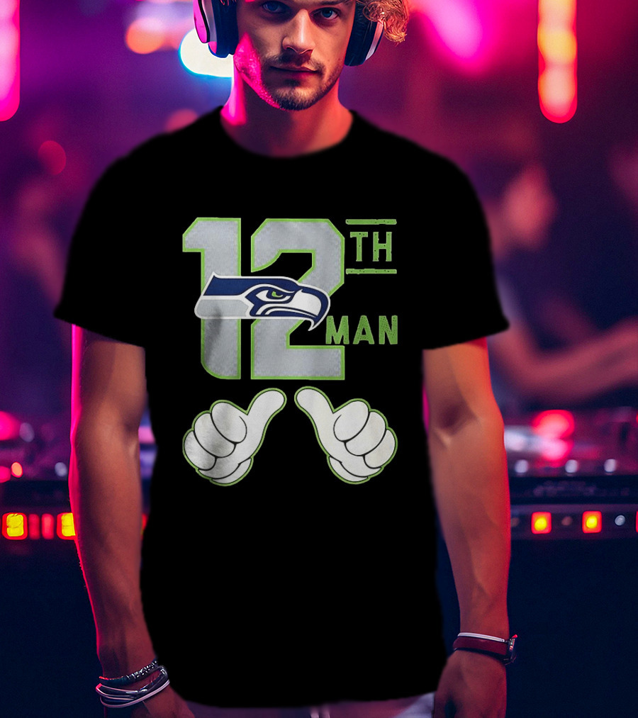 Seattle Seahawks 12th Man Fan Favorite NFL Team Spirit T-Shirt