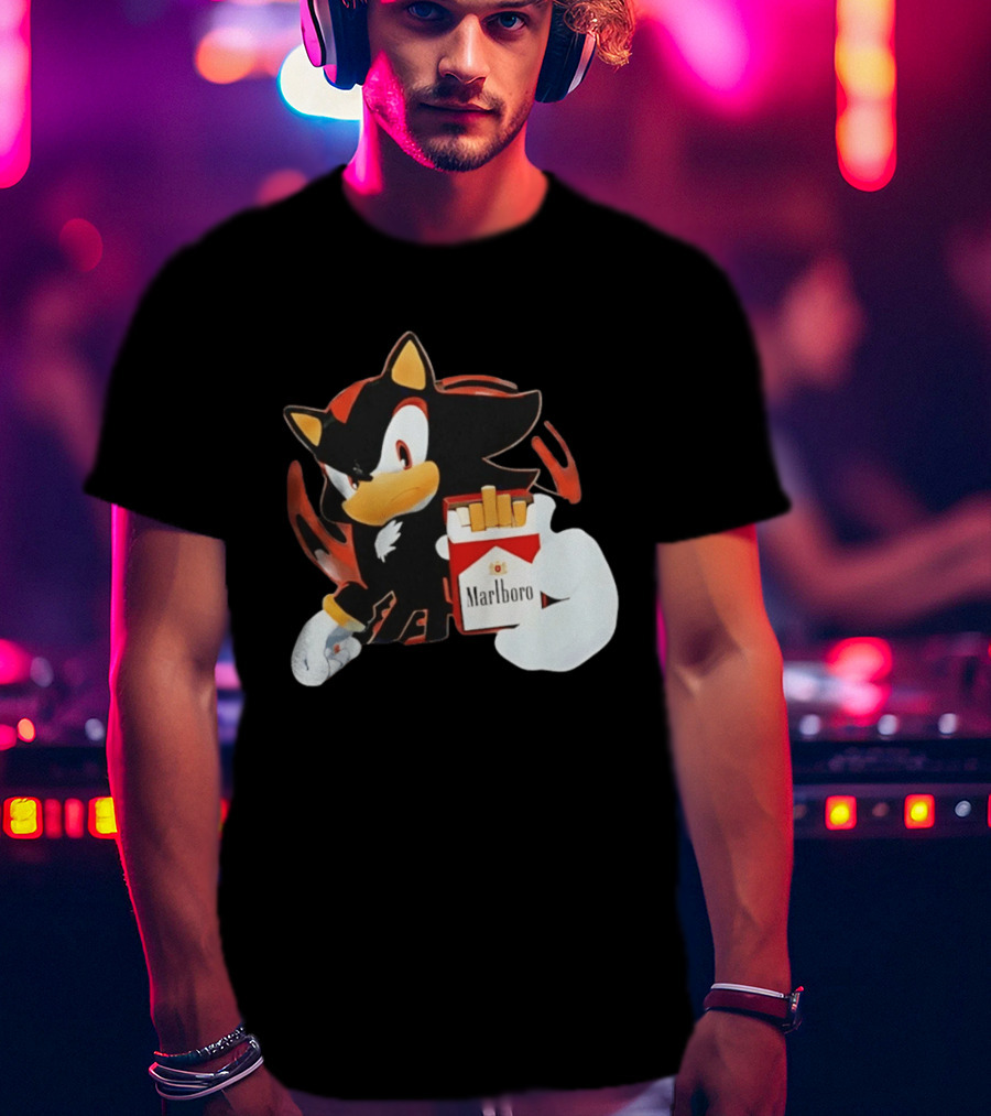 Shadow The Hedgehog Marlboro Red Pack T-Shirt