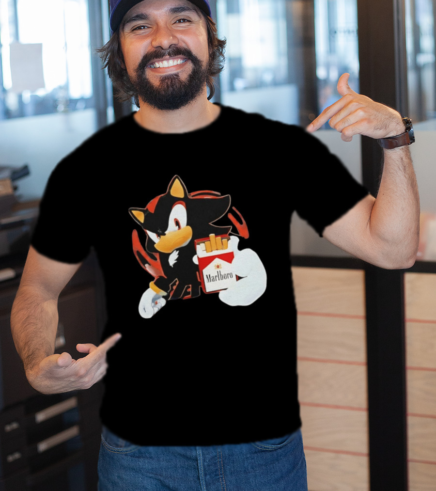 Shadow The Hedgehog Marlboro Red Pack T-Shirt
