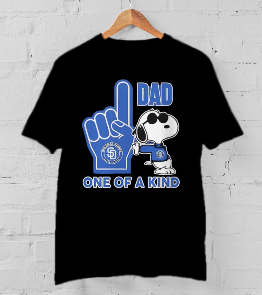 San Diego Padres Snoopy Number One Dad One Of A Kind T-Shirt