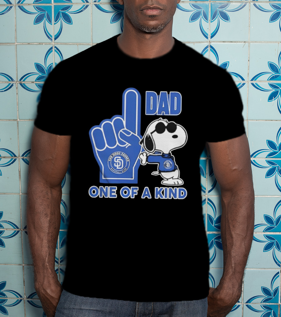 San Diego Padres Snoopy Number One Dad One Of A Kind T-Shirt