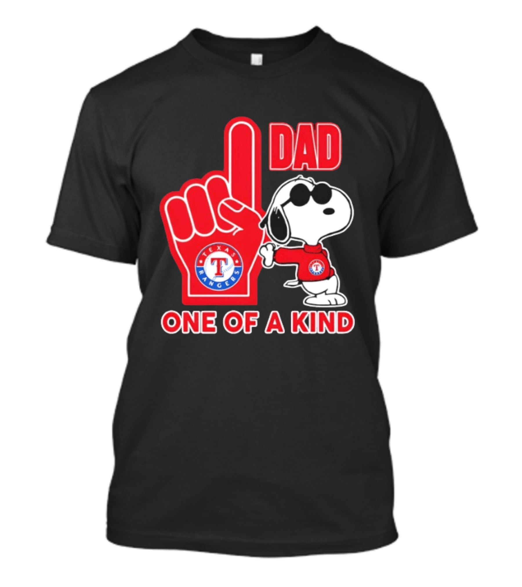 Snoopy Texas Rangers Dad One Of A Kind T-Shirt