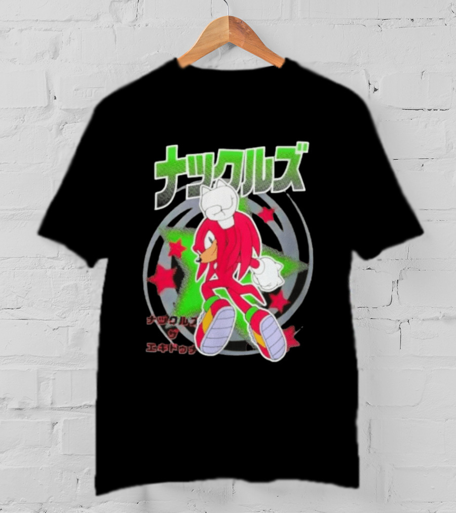 Knuckles The Hedgehog Japanese Star T-Shirt