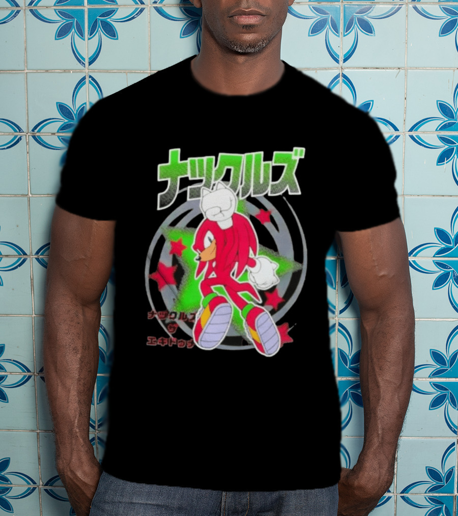 Knuckles The Hedgehog Japanese Star T-Shirt