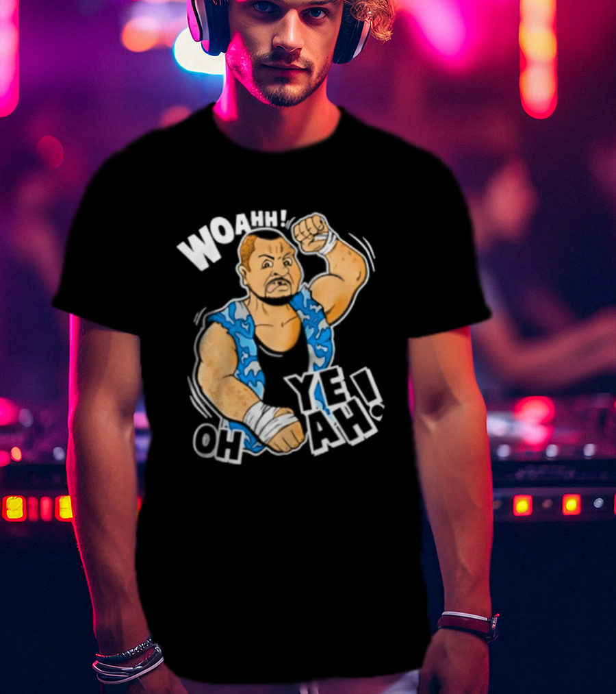 Original WWE The Bushwhackers Woahh Oh Yeah Caricature T-Shirt