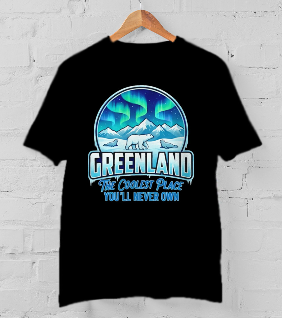 Greenland Northern Lights Polar Bear Arctic Adventure The Coolest Place You'll Never Own T-Shirt