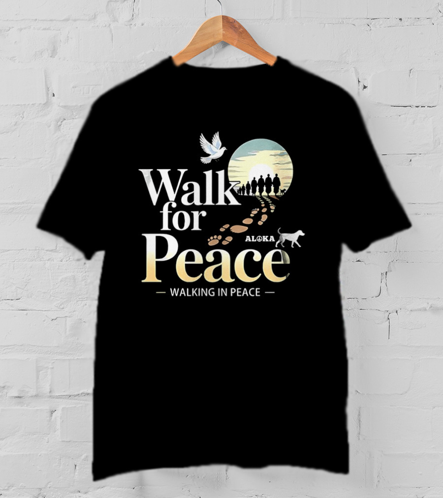 Aloka Walk For Peace Dove Walking In Peace T-Shirt
