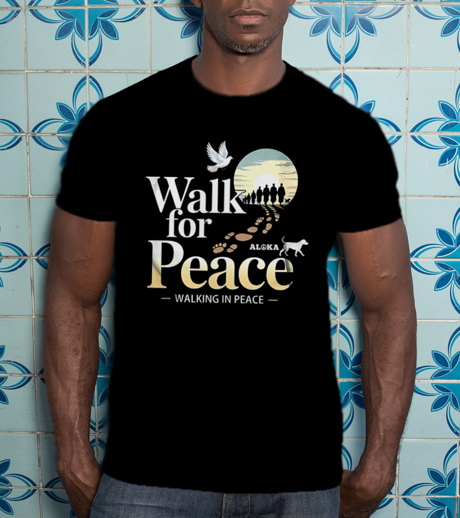 Aloka Walk For Peace Dove Walking In Peace T-Shirt