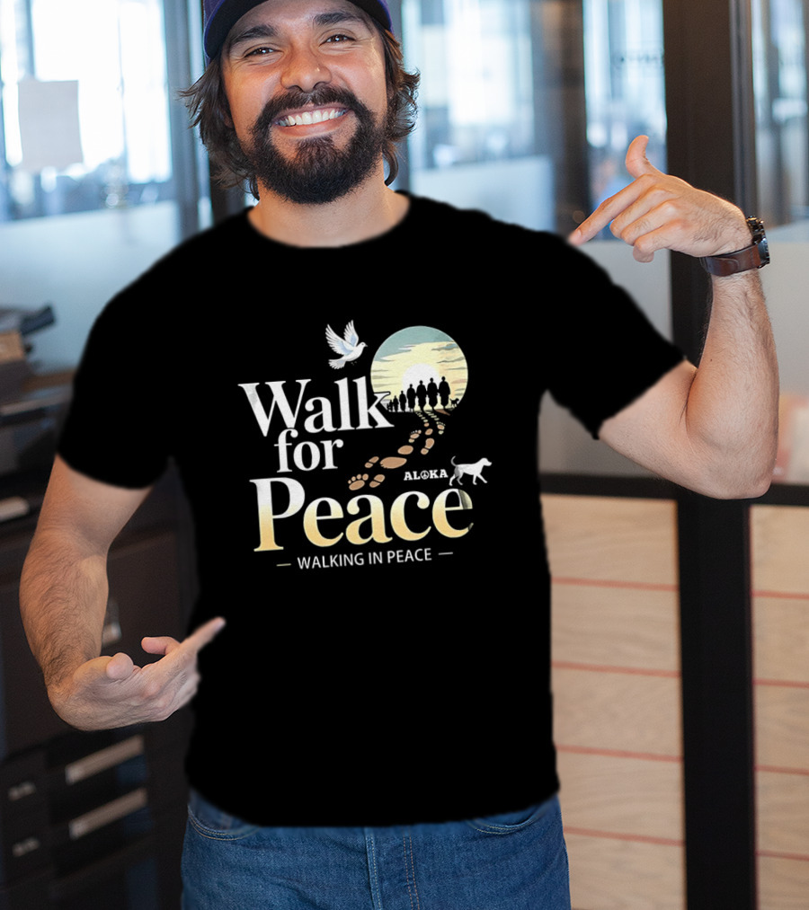 Aloka Walk For Peace Dove Walking In Peace T-Shirt