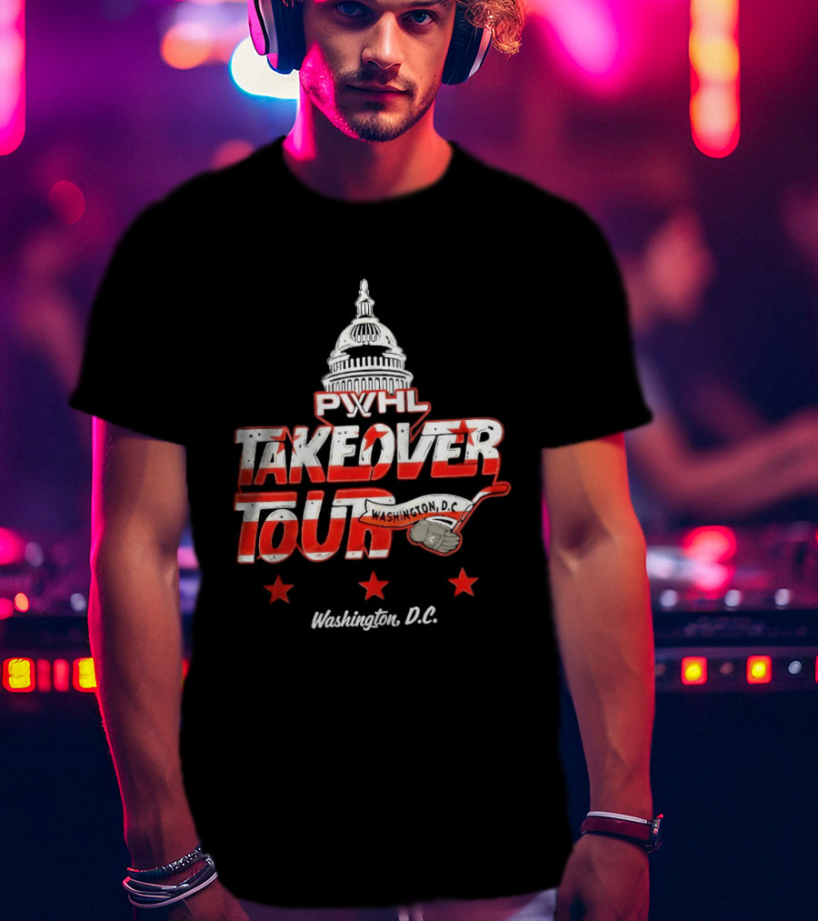 PWHL Takeover Tour Washington D.C. Capitol Stars T-Shirt
