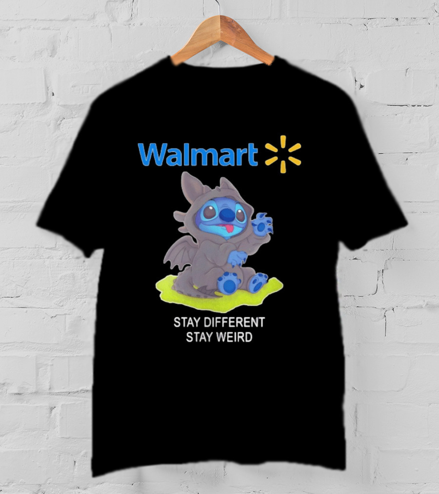 Walmart Canada Toothless Stitch Stay Different Stay Weird T-Shirt